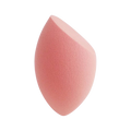Pink makeup sponge on a white background